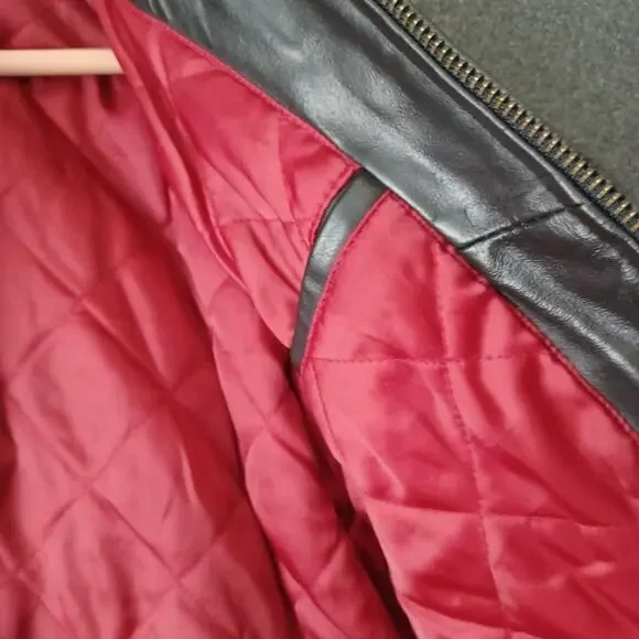 Vintage Y2K Leather Kids Jacket Medium 7-8